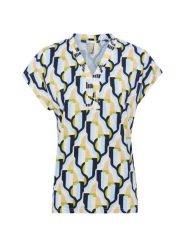 Soyaconcept® bluzka koszulowa - Felicity Kobiety Bawełna niebieski, XL. Niebieskie bluzki damskie xl, bez wzorów, z bawełny, bez kołnierzyka, bez ramiączek. Za 119.95 zł.