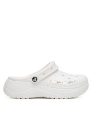Crocs Klapki BAYA PLATFORM CLOG 208186-100 Biały. Białe klapki damskie Crocs, bez wzorów, z syntetyku, bez obcasa. Za 249.99 zł.