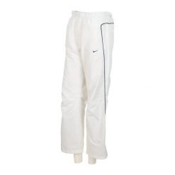 Second life - Spodnie dresowe męskie Y2K z zamkami u dołu - Stan bardzo dobry. Białe spodnie sportowe męskie Nike, l, bez wzorów, z dresówki, do biegania. Za 190.96 zł.