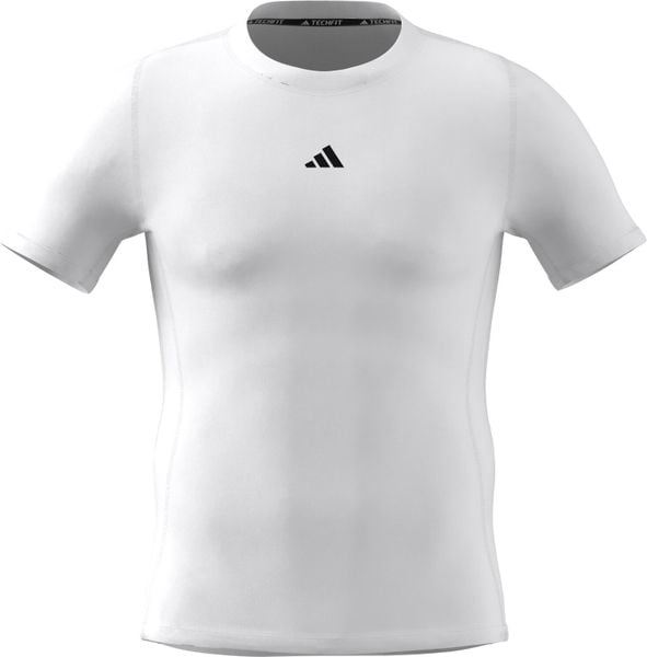 Koszulka kompresyjna adidas Techfit. Białe koszulki sportowe męskie Adidas, l, bez wzorów, z materiału, bez kołnierzyka, bez ramiączek, na fitness i siłownię, techfit (adidas). Za 155.75 zł.