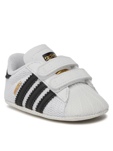 Adidas Sneakersy Superstar Crib S79916 Biały. Białe buty sportowe dziewczęce Adidas, bez wzorów, ze skóry, bez zapięcia. Za 123.99 zł.