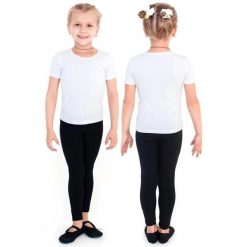 Legginsy do gimnastyki artystycznej bawełniane INDIGO. Czarne legginsy sportowe damskie INDIGO SPORTS, s, bez wzorów, z bawełny, na fitness i siłownię. Za 83.00 zł.