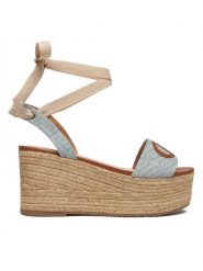 Liu Jo Espadryle Bali 02 SA6085 TX523 Niebieski. Niebieskie espadryle damskie Liu Jo, bez wzorów, z materiału, bez obcasa, bez zapięcia. Za 419.99 zł.