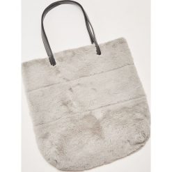 Torba shopper z łączonych materiałów - Szary. Szare torebki shopper damskie House, z materiału. Za 79.99 zł.