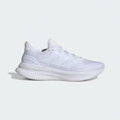 Buty do biegania adidas Ultrarun 5 W. Białe obuwie sportowe damskie Adidas, bez wzorów, z materiału, do biegania. Za 349.00 zł.