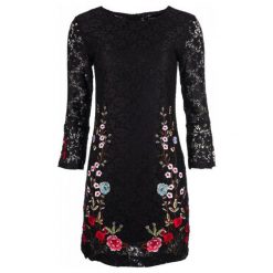 Desigual Sukienka Damska Vermond 40 Czarna. Czarne sukienki damskie Desigual, w koronkowe wzory, z koronki. Za 499.00 zł.