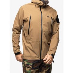 Kurtka przeciwdeszczowa męska Helikon-Tex Squall Hardshell. Brązowe kurtki sportowe męskie HELIKON-TEX, m, bez wzorów, z hardshellu, trekkingowe. Za 996.99 zł.
