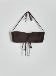 Góra od bikini - ciemnobrązowy. Brązowe bikini damskie Reserved, l, bez wzorów. W wyprzedaży za 32.99 zł.