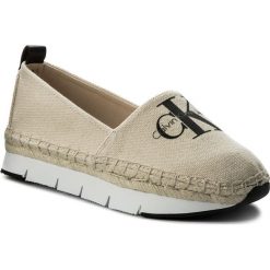 Espadryle CALVIN KLEIN JEANS - Genna R8949 Natural/White. Brązowe espadryle damskie Calvin Klein Jeans, z jeansu. W wyprzedaży za 299.00 zł.
