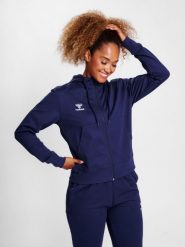 Kurtka dresowa z kapturem damska Hummel Go 2.0. Zielone kurtki damskie Hummel, s, bez wzorów, z bawełny, z kapturem, na fitness i siłownię. Za 249.90 zł.