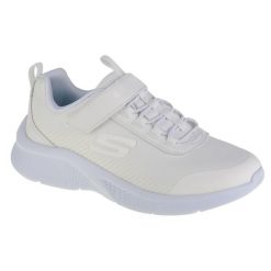 Buty sportowe Sneakersy dziewczęce, Skechers Microspec-Classmate. Białe buty sportowe dziewczęce Skechers, bez wzorów, bez zapięcia, trekkingowe. Za 179.99 zł.