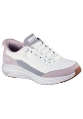 Tenisówki Skechers Model Slip-ins Vapor Foam Kolor Biały. Białe trampki i tenisówki damskie Skechers, z aplikacjami, z materiału, bez zapięcia. Za 369.99 zł.