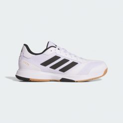 Buty Ligra 8 IN. Białe buty sportowe męskie Adidas, z materiału, bez zapięcia, do piłki ręcznej. Za 299.00 zł.