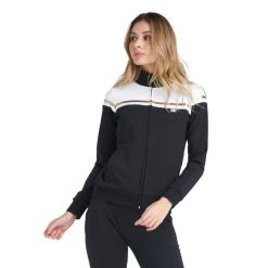 Bluza z zamek błyskawiczny na siłownia na co dzień. Czarne bluzy damskie LEONE 1947 APPAREL, xs, bez wzorów, z bawełny, bez kaptura, na fitness i siłownię. Za 239.97 zł.