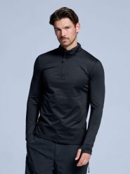 Bluza narciarska - Męska - Arctic 2.0 - Czarny. Czarne bluzy męskie POEDERBAAS, na zimę, m, bez wzorów, z elastanu, bez kaptura. Za 177.72 zł.