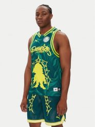 Puma Tank top 631702 Zielony Regular Fit. Zielone koszulki sportowe męskie Puma, m, bez wzorów, z syntetyku, bez kołnierzyka, bez ramiączek, do koszykówki. Za 309.99 zł.