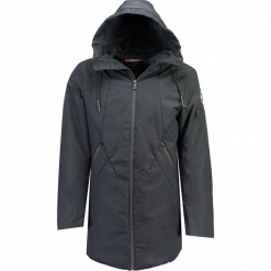 Parka "Bluetech" w kolorze granatowym. Niebieskie parki męskie marki Geographical Norway Men, z aplikacjami. W wyprzedaży za 386.95 zł.
