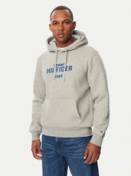 Tommy Hilfiger Bluza MW0MW44937 Szary Regular Fit. Szare bluzy męskie Tommy Hilfiger, m, bez wzorów, z bawełny, bez kaptura. Za 409.99 zł.