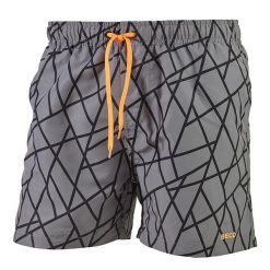 Beco Tangram kąpielówki męskie szaro-czarne z pomarańczowym 2XL. Brązowe kąpielówki męskie 47 Brand, m, bez wzorów, z materiału, krótkie. Za 267.99 zł.