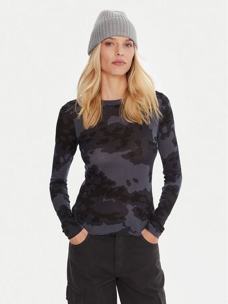 G-Star Raw Bluzka D27103-E151 Granatowy Slim Fit. Niebieskie bluzki damskie G-Star Raw, xs, bez wzorów, z bawełny, retro, bez kołnierzyka, bez ramiączek. Za 139.99 zł.