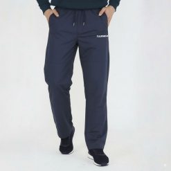 Spodnie do biegania Guyana z niebieskiego poliestru. Niebieskie spodnie sportowe męskie Legea, xs, bez wzorów, z materiału, do biegania. Za 60.00 zł.