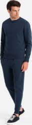Ombre Komplet dresowy bawełniany męski BASIC bluza nierozpinana + joggery granatowy V1 Z84 XXL. Niebieskie bluzy męskie Ombre, m, bez wzorów, z bawełny, bez kaptura. Za 269.99 zł.