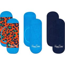 Happy Socks - Stopki Leopard (3-pak). Niebieskie skarpety damskie Happy Socks, z bawełny. Za 69.90 zł.