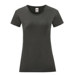 Koszulka Damska Iconic 150. Szare koszulki sportowe damskie Fruit of the Loom, xs, bez wzorów, bez kołnierzyka, bez ramiączek, trekkingowe. Za 28.99 zł.