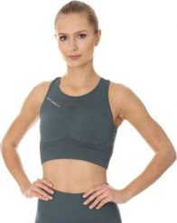 Brubeck CR10210 Crop top GYM zielony XL. Zielone t-shirty damskie Brubeck, xl, bez wzorów, bez kołnierzyka. Za 128.84 zł.