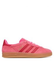 Adidas Sneakersy Gazelle Indoor KI7175 Różowy. Czerwone buty sportowe dziewczęce Adidas, bez wzorów, ze skóry, bez zapięcia. Za 399.99 zł.