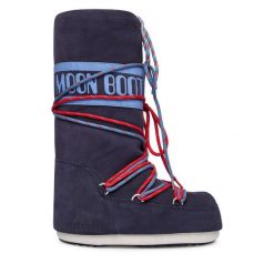 Śniegowce Moon Boot. Niebieskie buty zimowe chłopięce Moon Boot, bez wzorów, bez zapięcia. Za 1,319.00 zł.