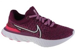 Buty do biegania damskie Nike React Infinity Run Flyknit 3. Fioletowe obuwie sportowe damskie Nike, bez wzorów, z materiału, do biegania. Za 599.99 zł.