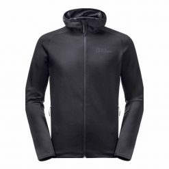 Bluza polarowa męska Jack Wolfskin Baiselberg. Czarne bluzy sportowe męskie Jack Wolfskin, l, bez wzorów, z polaru, bez kaptura, trekkingowe. Za 381.30 zł.