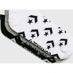 Converse - Skarpetki (3-pack). Szare skarpety damskie Converse, z bawełny. W wyprzedaży za 34.90 zł.