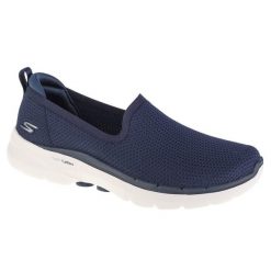 Buty sportowe Sneakersy damskie, Skechers Go Walk 6 - Clear Virtue. Niebieskie obuwie sportowe damskie Skechers, bez wzorów, trekkingowe, Skechers Sport. Za 189.99 zł.