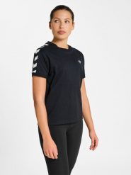 Koszulka damska Hummel Archive. Czarne t-shirty damskie Hummel, s, bez wzorów, z bawełny, klasyczne, bez kołnierzyka. Za 132.00 zł.