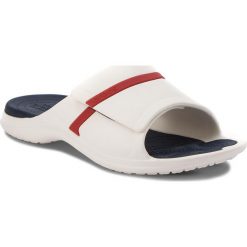 Klapki CROCS - Modi Sport Slide 204144 White/Navy/Pepper. Białe klapki damskie Crocs, z tworzywa sztucznego. W wyprzedaży za 139.00 zł.