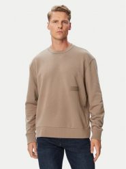 BOSS Bluza Crewneck 50564103 Szary Regular Fit. Szare bluzy męskie Boss, l, bez wzorów, z bawełny, bez kaptura. Za 599.99 zł.