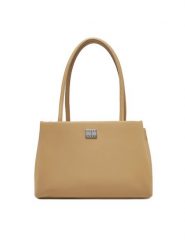 Tommy Jeans Torebka Tjw American Cool Med Tote AW0AW17297 Beżowy. Brązowe torebki do ręki damskie Tommy Jeans, bez wzorów, z jeansu, bez dodatków. Za 299.99 zł.