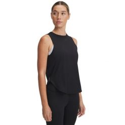 Damski tank top Under Armour Launch Elite. Czarne obuwie sportowe damskie Under Armour, bez wzorów, z materiału, do biegania. Za 276.50 zł.