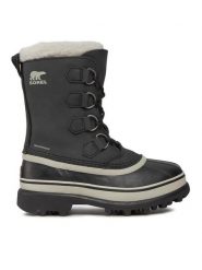 Sorel Śniegowce Caribou NL1005 Czarny. Czarne kozaki damskie Sorel, z nubiku. Za 439.99 zł.