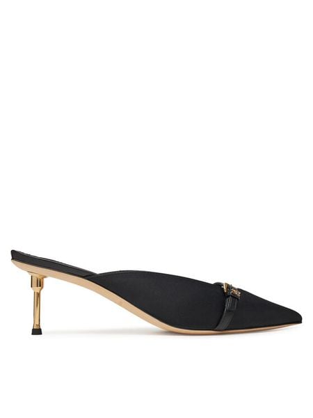 Elisabetta Franchi Klapki SA-33L-52E2 Czarny. Czarne klapki damskie Elisabetta Franchi, bez wzorów, ze skóry, bez obcasa. Za 1,409.00 zł.