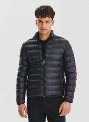 PAKO LORENTE – Czarna kurtka pikowana. Czarne płaszcze męskie Pako Lorente, na jesień, bez wzorów, krótkie, bez kaptura. Za 299.99 zł.