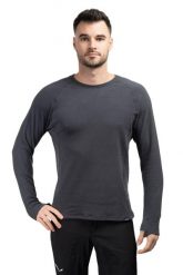 Koszulka Trekkingowa Męska Naturehike Crew Neck Reversible ciemna szara m. Szare bluzki z długim rękawem męskie NATUREHIKE, m, bez wzorów, z dzianiny, klasyczne, bez kołnierzyka. Za 159.99 zł.