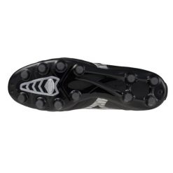 Buty piłkarskie męskie Mizuno Morelia Neo IV Pro FG black/galaxy silver. Czarne buty sportowe męskie Mizuno, bez zapięcia, do piłki nożnej. Za 229.99 zł.