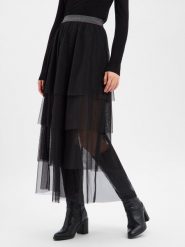Nümph spódnica maxi - Nuea Kobiety czarny, 38. Czarne spódnice damskie Nümph, bez wzorów, z tiulu, maxi. Za 229.95 zł.