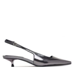 Sandały Calvin Klein. Czarne sandały damskie Calvin Klein, bez wzorów, bez obcasa, na szpilce, bez zapięcia. Za 569.99 zł.