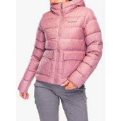 Kurtka puchowa damska Columbia Harmony Falls Hooded Down Jacket. Czerwone kurtki sportowe damskie Columbia, m, bez wzorów, z puchu, bez kaptura, trekkingowe. Za 563.99 zł.