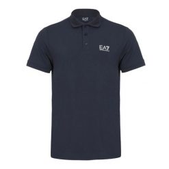 Koszulka męska polo t shirt sportowy Emporio Armani. Niebieskie koszulki polo męskie Emporio Armani, m, bez wzorów, z bawełny, eleganckie, bez ramiączek. Za 219.00 zł.