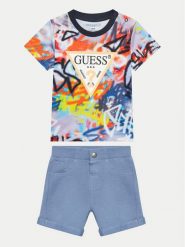 Guess Komplet t-shirt i spodenki I4GG12 K8HM3 Kolorowy Regular Fit. Szorty dla chłopców Guess, z aplikacjami, z bawełny. Za 329.99 zł.